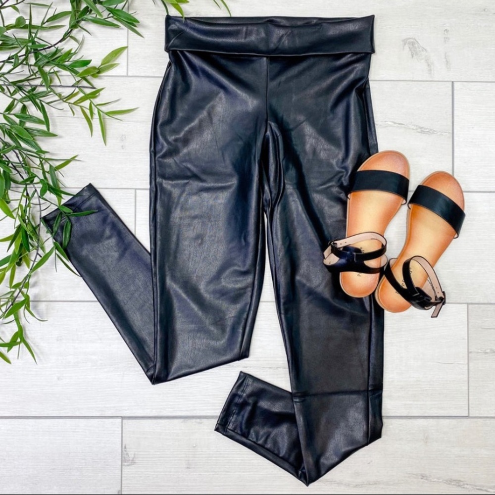Faux leather leggings